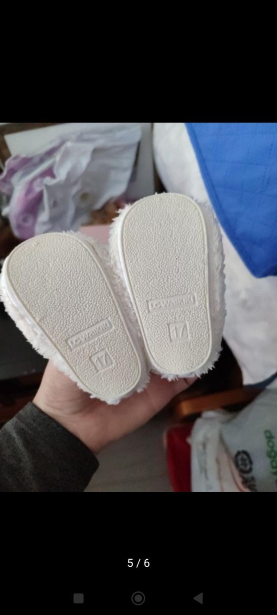 Nakışlı Fiyonklu Kız Çocuk Ev Terliği - Görsel 4