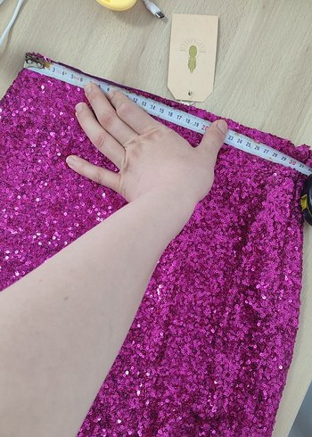 Pembe Parlak Mini Etek - Görsel 7