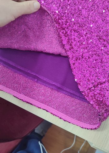 Pembe Parlak Mini Etek - Görsel 6