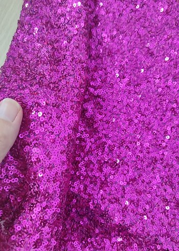 Pembe Parlak Mini Etek - Görsel 4