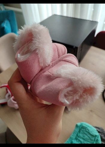 Kız Çocuk Pembe Kürklü Sıcak Panduf - Görsel 4