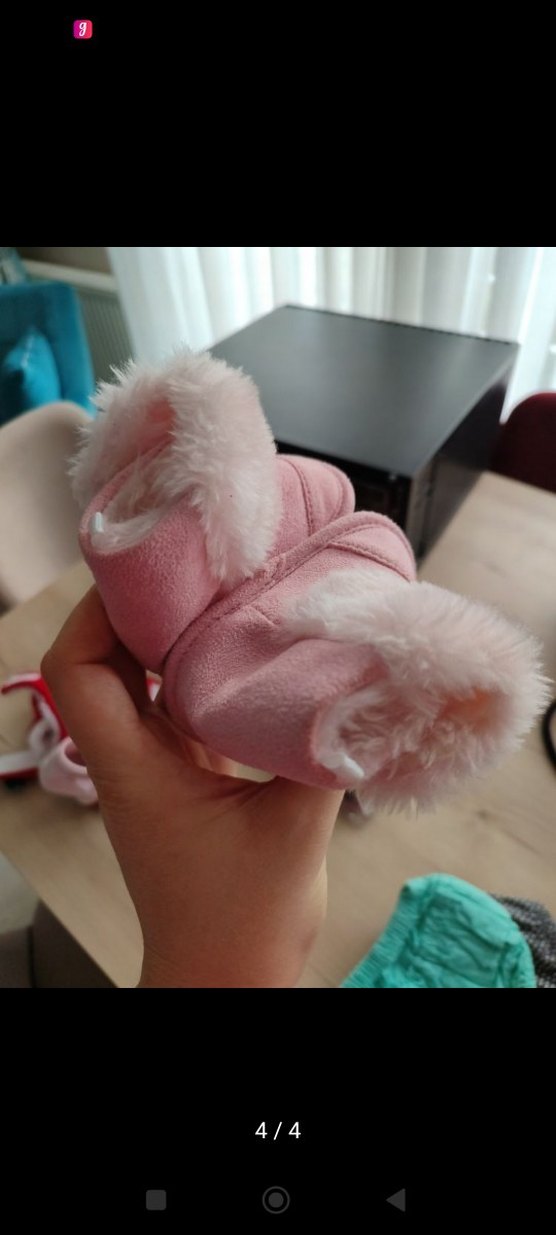 Kız Çocuk Pembe Kürklü Sıcak Panduf - Görsel 4