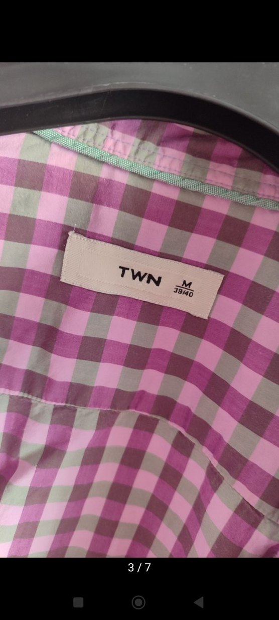 Pembe Kareli Kısa Kollu Erkek Gömlek - Görsel 3