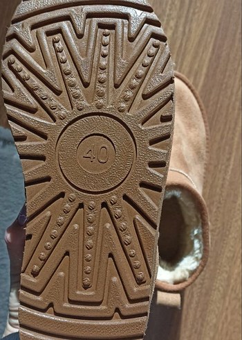 Kahverengi Süet Tüylü Kadın Dolgu Topuk Bot - Görsel 4