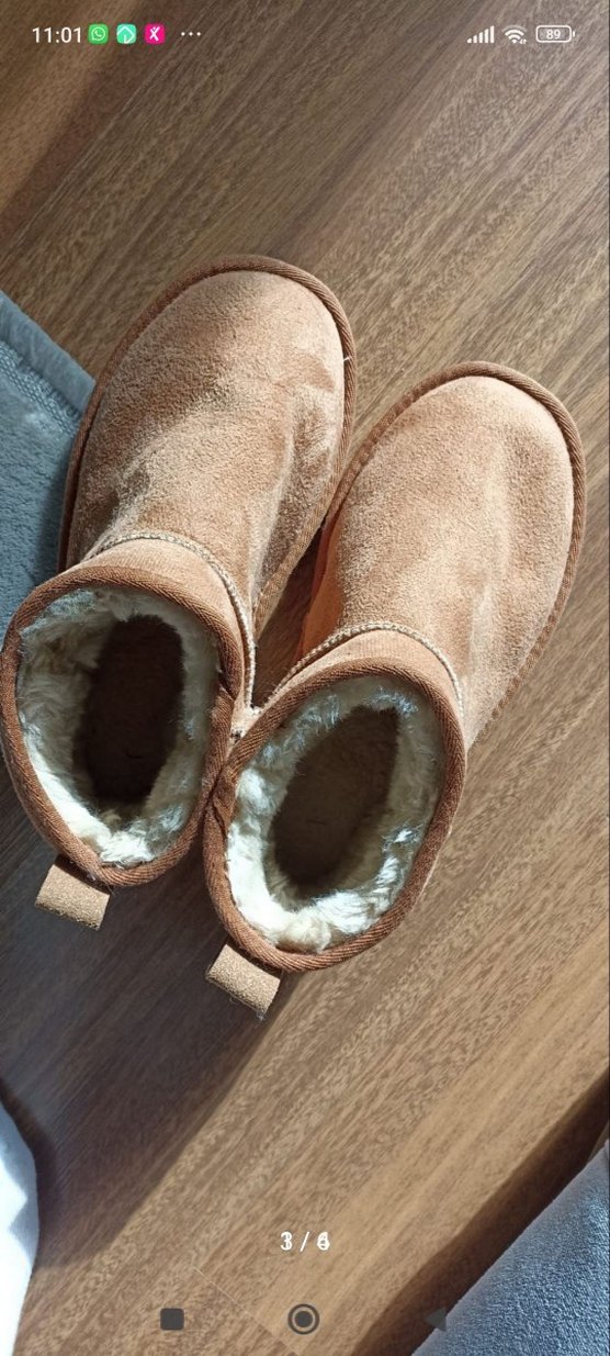 Kahverengi Süet Tüylü Kadın Dolgu Topuk Bot - Görsel 3