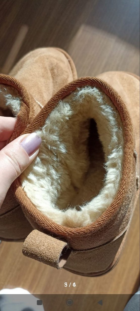 Kahverengi Süet Tüylü Kadın Dolgu Topuk Bot - Görsel 5