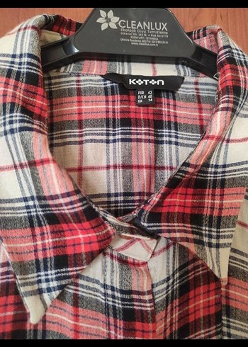 Düğmeli Ekose Kadın Gömlek - Görsel 3