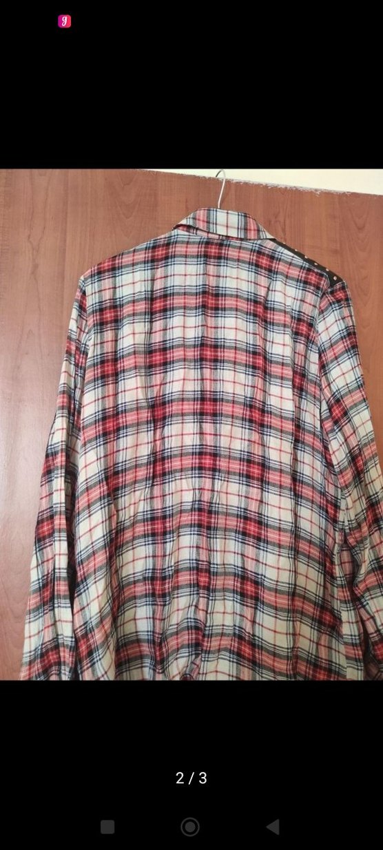 Düğmeli Ekose Kadın Gömlek - Görsel 2