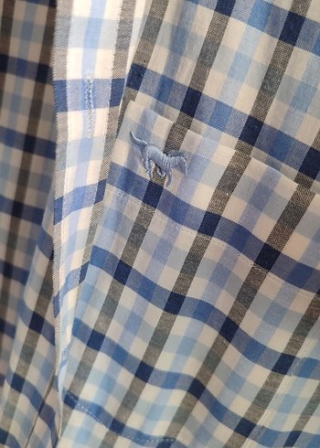 Mavi Ekose Pamuklu Erkek Gömlek - Görsel 2