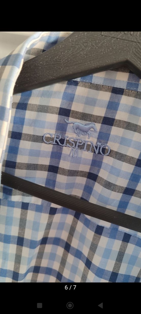 Mavi Ekose Pamuklu Erkek Gömlek - Görsel 4