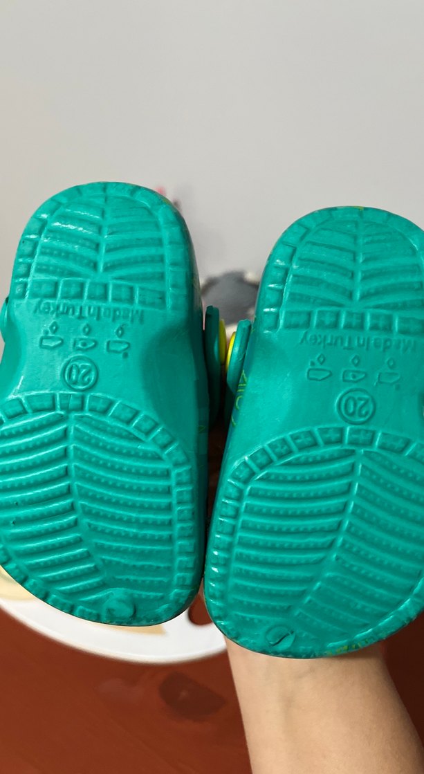 Renkli Bağcıklı Turkuaz Çocuk Terliği - Görsel 2