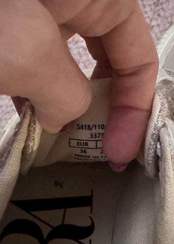 Bej Yılan Desenli Bağcıklı Kadın Spor Ayakkabı - Görsel 4