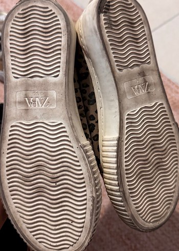 Leopar Desenli Bej Kadın Spor Ayakkabı - Görsel 4