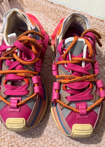 Renkli Bağcıklı Kadın Sneakers - Görsel 2