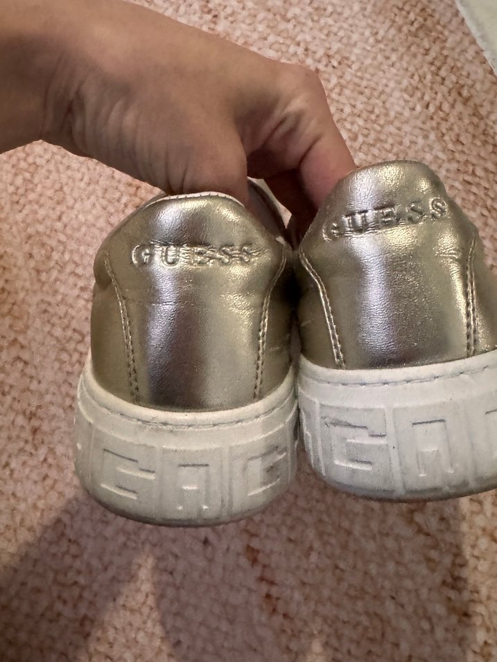 Altın Renkli Kadın Dolgu Topuklu Spor Ayakkabı - Görsel 2