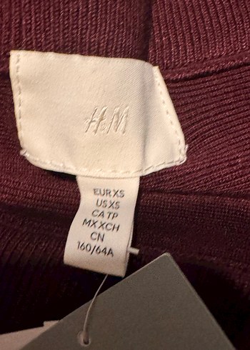 Bordo Midi Triko Etek - Görsel 3