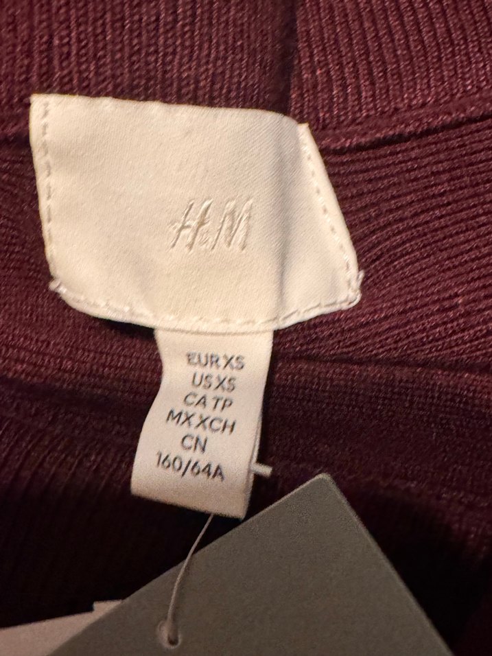 Bordo Midi Triko Etek - Görsel 3