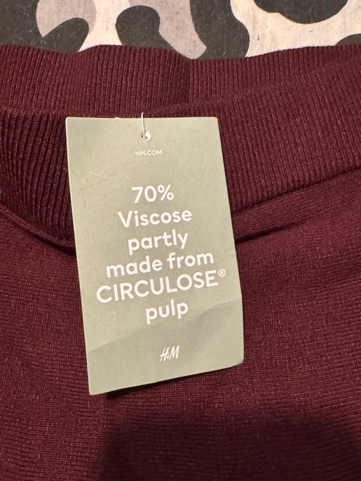 Bordo Midi Triko Etek - Görsel 2