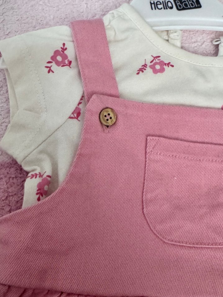 Pembe Nakışlı Kız Çocuk Elbise - Görsel 2