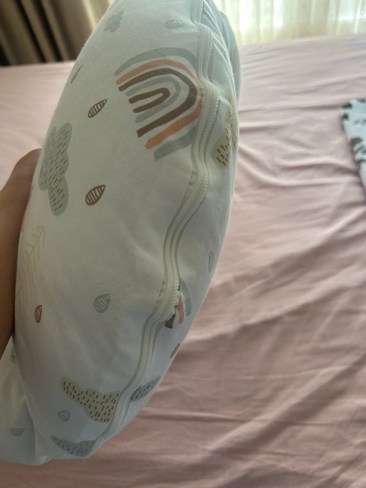 Pastel Tonlu Gökkuşağı Desenli Hamile ve Emzirme Yastığı - Görsel 2