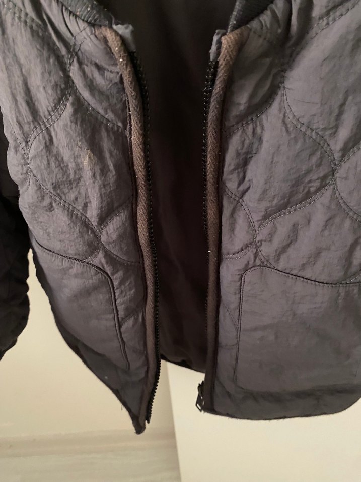 Erkek Çocuk Gri Fermuarlı Street Wear Mont - Görsel 3