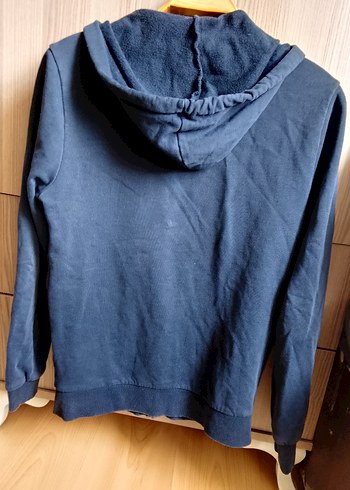 Mavi Erkek Lacivert Kapüşonlu Fermuarlı Sweatshirt