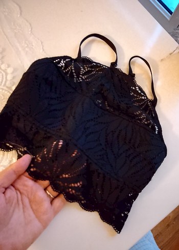 Penti Siyah Gotik Midi Bralet