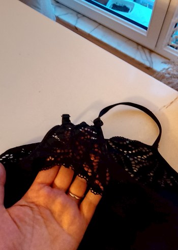 s Beden Siyah Gotik Midi Bralet