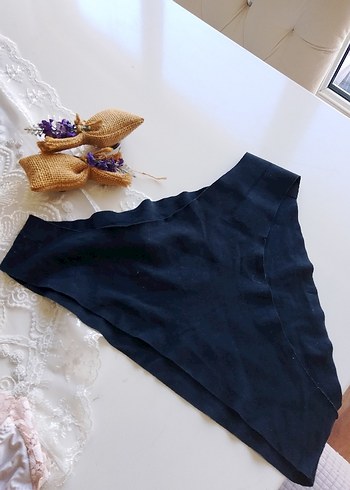 Mavi Bohem Midi Kadın Sabahlık kilot 3 adet penti - Görsel 3