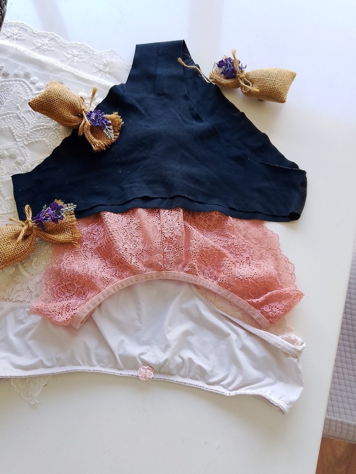 Mavi Bohem Midi Kadın Sabahlık kilot 3 adet penti - Görsel 2