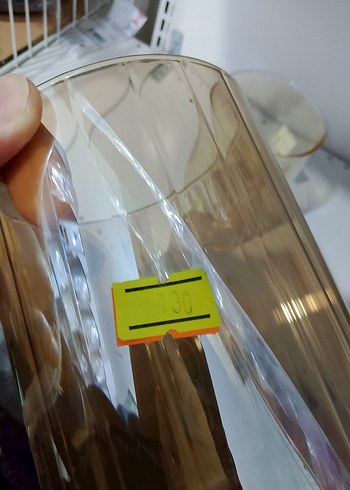 Bej Renkli Şeffaf vazo - Görsel 3