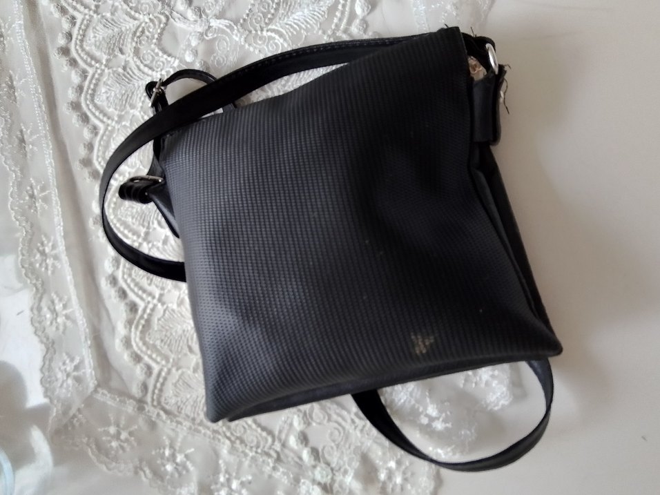 Siyah Deri Fermuarlı Kadın Çanta - Görsel 3