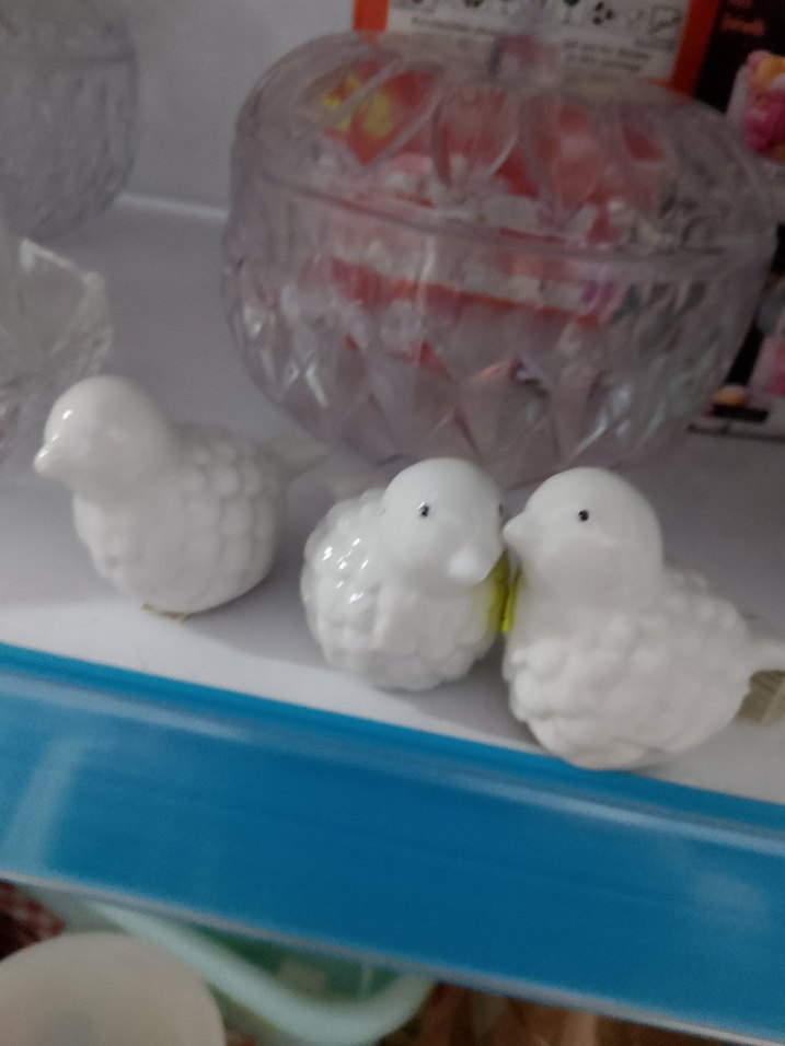 Beyaz Seramik Kuş Biblo Seti - Görsel 2