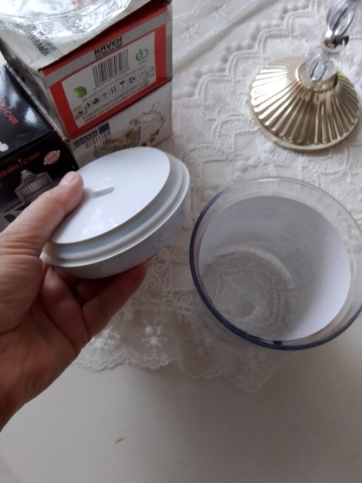 Beyaz Gri Kapaklı Saklama Kabı - Görsel 4