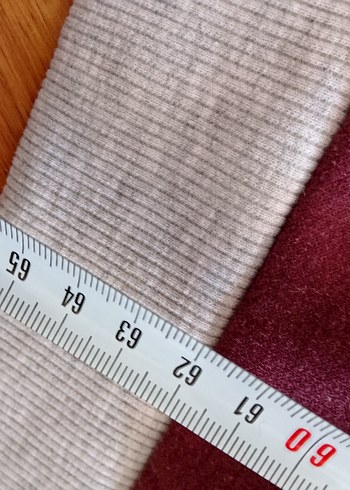 Bordo Gri Çizgili Kadın Sweatshirt - Görsel 7