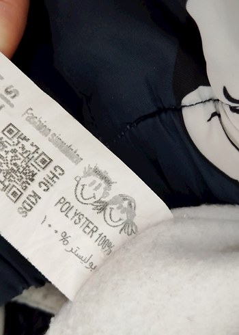 Renkli Baskılı Kapüşonlu Kız Mont - Görsel 3