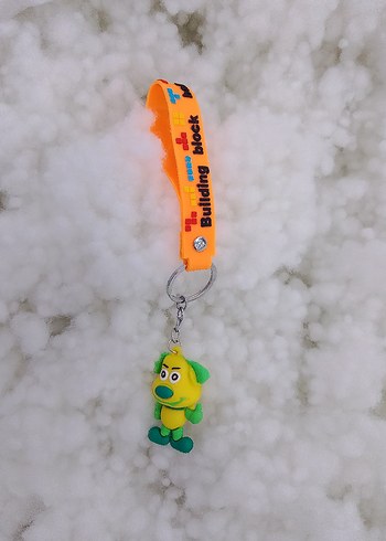 Beden Pembe Figürlü Püsküllü Kadın Anahtarlık