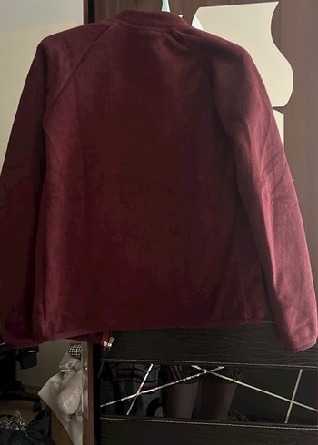 xs Beden Bordo Fermuarlı Kadın Ceket