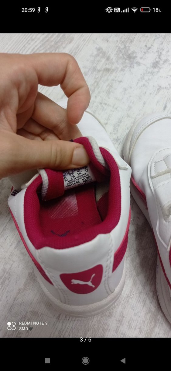 Kız Çocuk Beyaz Cırt Cırtlı Spor Ayakkabı - Görsel 3