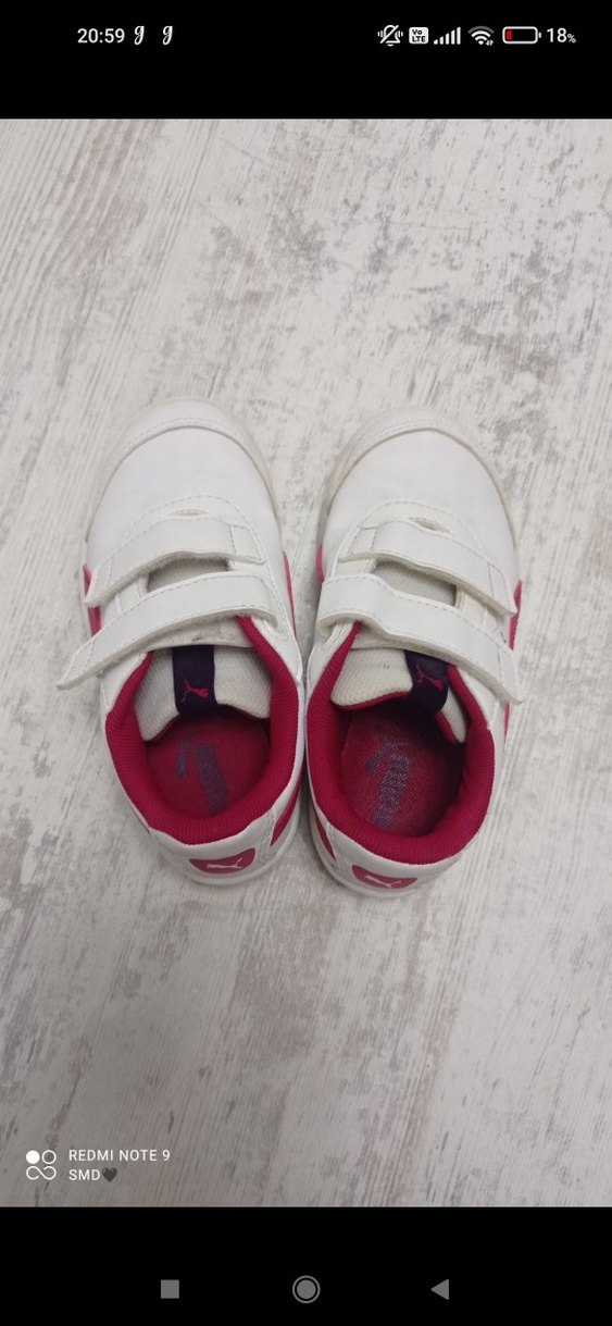 Kız Çocuk Beyaz Cırt Cırtlı Spor Ayakkabı - Görsel 2