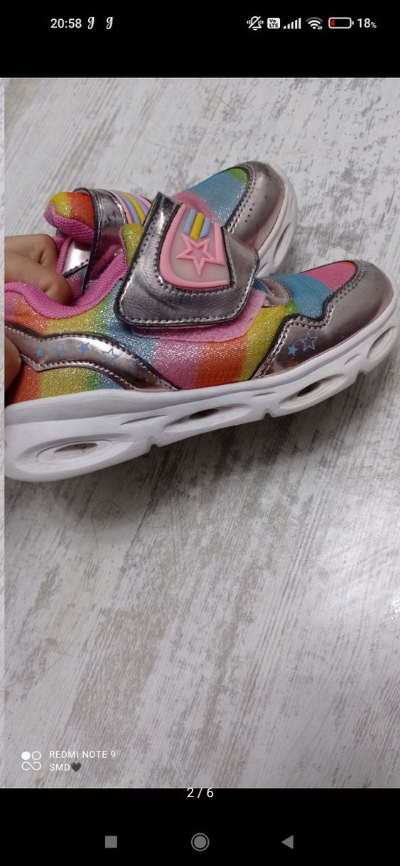 Kız Çocuk Çok Renkli Bağcıksız Spor Ayakkabı - Görsel 2