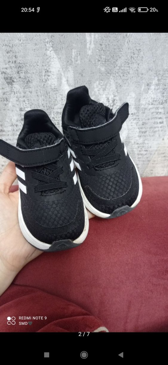 siyah Adidas Bebek Spor Ayakkabı - Görsel 4