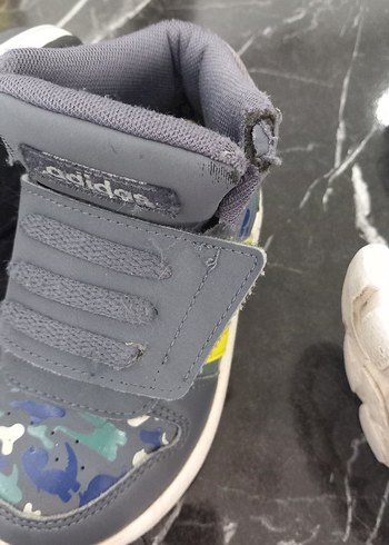 orjinal Erkek Çocuk Gri Mavi Cırt Cırtlı Spor Ayakkabı 2 3 yas - Görsel 3