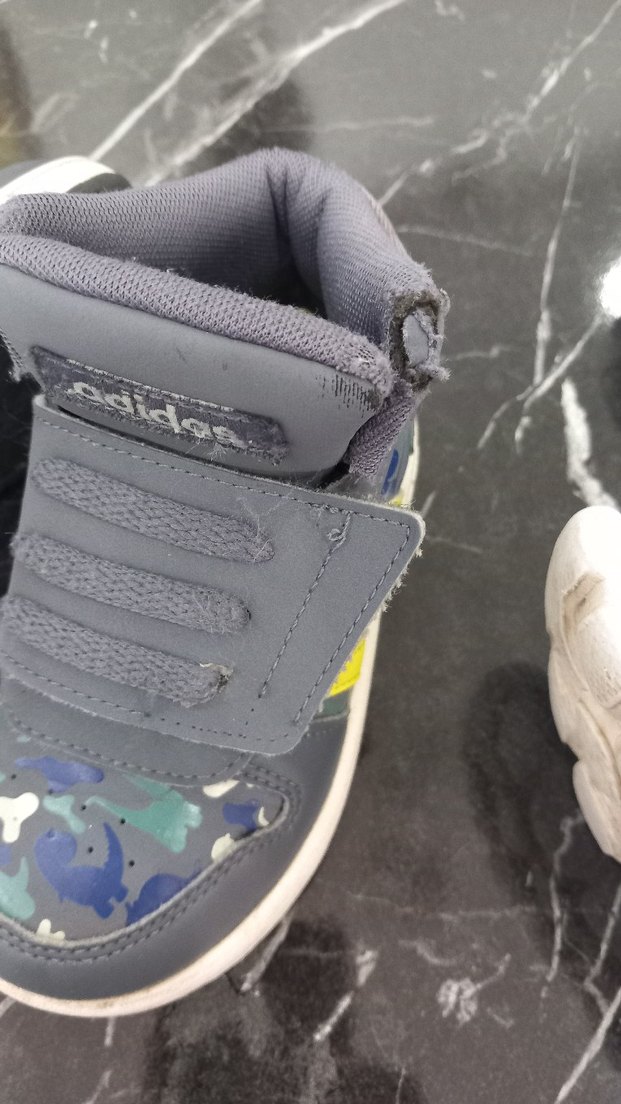 orjinal Erkek Çocuk Gri Mavi Cırt Cırtlı Spor Ayakkabı 2 3 yas - Görsel 3