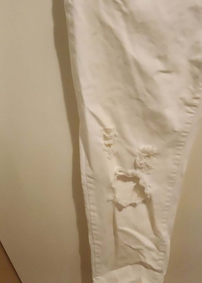 Beyaz kot pantolon - Görsel 5