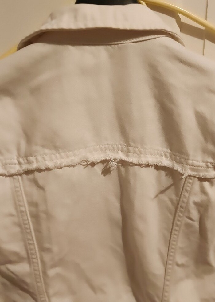 Beyaz kot ceket - Görsel 2