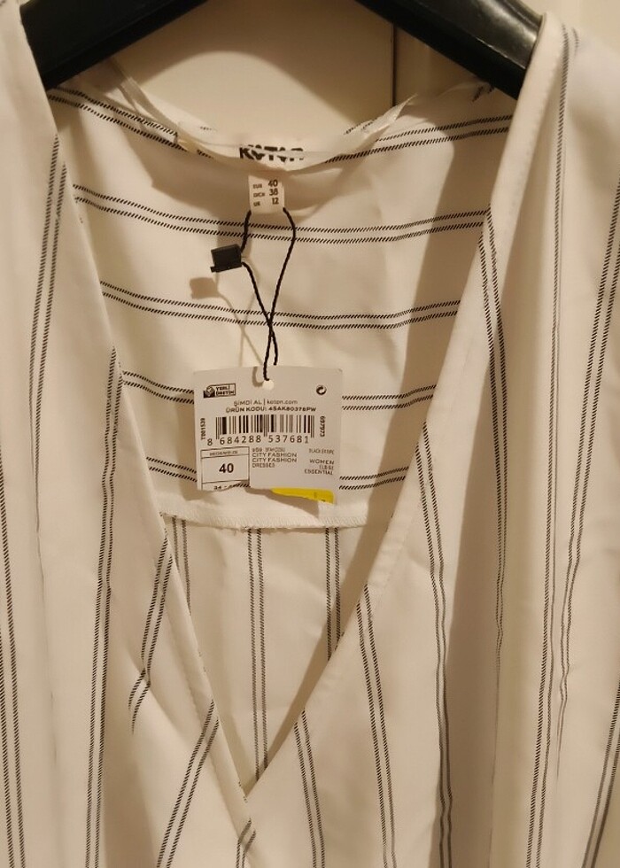 Etikeltli koton marka elbise - Görsel 3