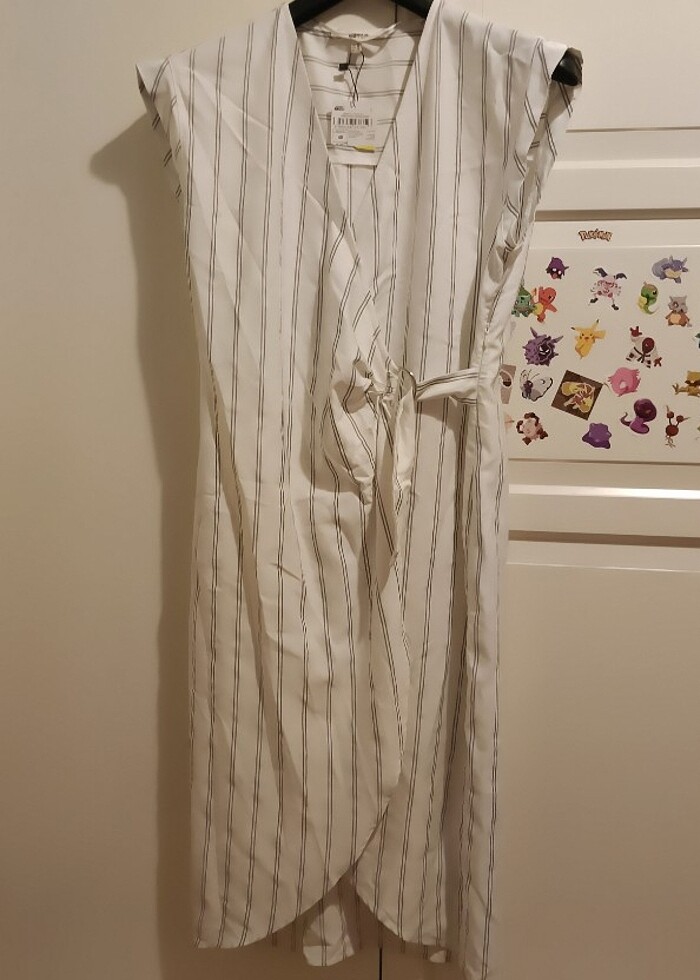 Etikeltli koton marka elbise - Görsel 5