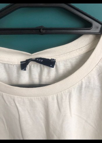 Beyaz Keten Erkek Tişört - Görsel 2