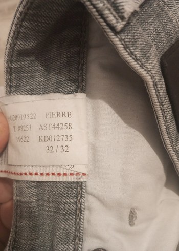 Gri Erkek Denim Mini Şort - Görsel 3